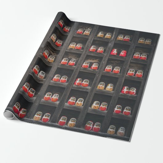 Matryoshka-pop op plank cadeaupapier (Uitgerold)