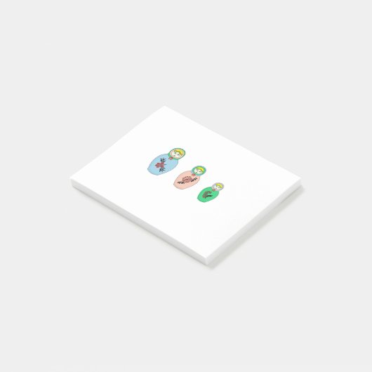 Matryoshka-pop Post-it® Notes (Schuin)