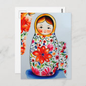 Matryoshka pop, Postcrossing Briefkaart (Voorkant / Achterkant)