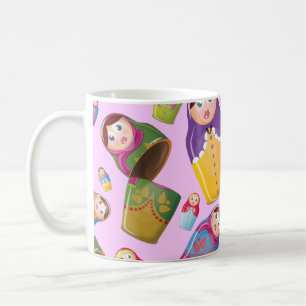 Matryoshka-pop - Russisch nestpoppenpatroon Koffiemok