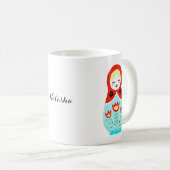Matryoshka pop Russische nestende pop aangepast Koffiemok (Voorkant rechts)