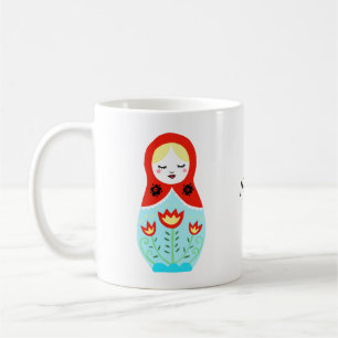 Matryoshka pop Russische nestende pop aangepast Koffiemok