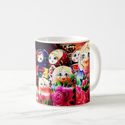 Matryoshka-poppen Koffiemok (Voorkant rechts)