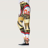 Matryoshka-poppen met gouden bloem leggings (Links)