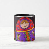Matryoshka Pysanka Ukraine Folk Art Mok (Midden)