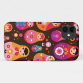 Matryoshka russian hoesje van het pop-uppatroon (Achterkant (horizontaal))