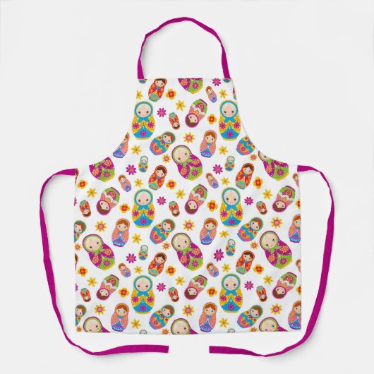 Matryoshka Russian Nesting Doll Apron Schort (Voorkant)