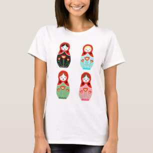 Matryoshka Russian Nesting Dolls Babushka Doll T-shirt