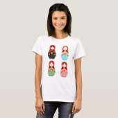 Matryoshka Russian Nesting Dolls Babushka Doll T-shirt (Voorkant volledig)