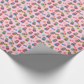 Matryoshka Russische dollars op roze achtergrond Cadeaupapier (Hoek)