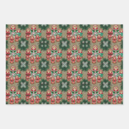 Matryoshka Russische nestpoppen Babushka Winter Inpakpapier Vel