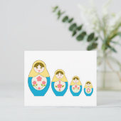 Matryoshka Russische nestpoppen Briefkaart (Staand voorkant)