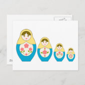 Matryoshka Russische nestpoppen Briefkaart (Voorkant / Achterkant)
