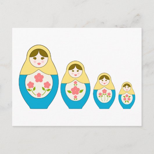 Matryoshka Russische nestpoppen Briefkaart (Voorkant)