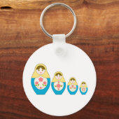 Matryoshka Russische nestpoppen Sleutelhanger (Voorkant)