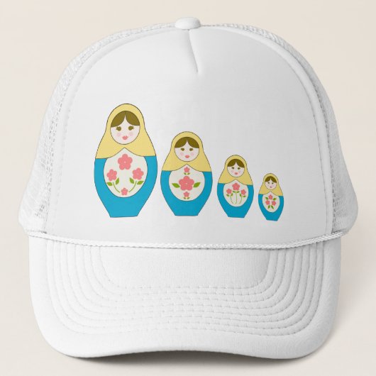 Matryoshka Russische nestpoppen Trucker Pet (Voorkant)