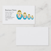 Matryoshka Russische nestpoppen Visitekaartje (Voorkant / Achterkant)