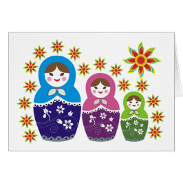 Matryoshka Russische poppen & zonnebloemen, aangep