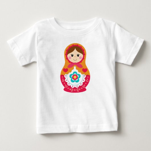 Matryoshka-shirt - Rood en Oranje (Voorkant)