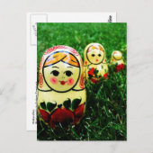 Matryoshka Ukraine Folk Art Briefkaart (Voorkant / Achterkant)