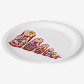 Matryoshka Wooden Culture Symbol - Russisch Papieren Bordje (Gekanteld)