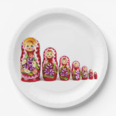 Matryoshka Wooden Culture Symbol - Russisch Papieren Bordje (Voorkant)