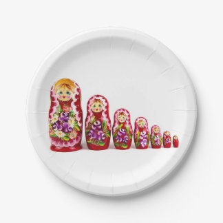 Matryoshka Wooden Culture Symbol - Russisch Papieren Bordje