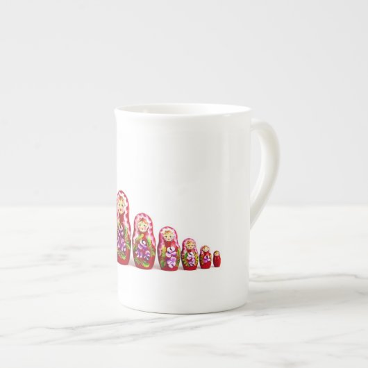 Matryoshka Wooden Culture Symbol - Russisch Porselein Kop (Voorkant rechts)