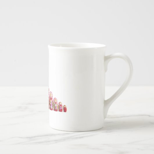 Matryoshka Wooden Culture Symbol - Russisch Porselein Kop (Rechts)