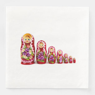 Matryoshka Wooden Culture Symbol - Russisch Servet