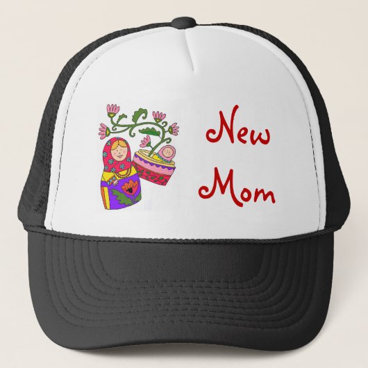 Matryoshka's Baby nieuwe mam Trucker Pet (Voorkant)