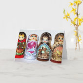 Matryoshkas Kaart (Gele Bloem)