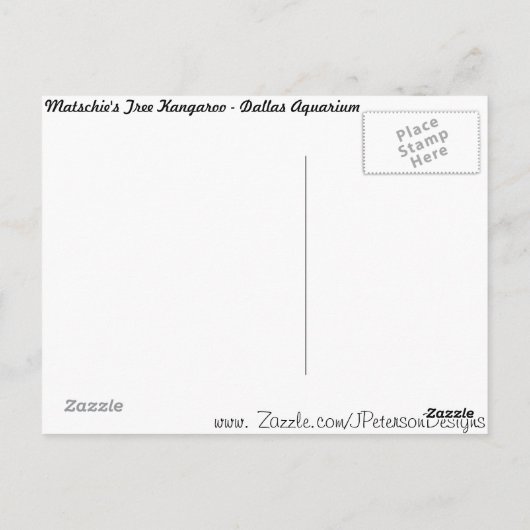 Matschie's Tree Kangaroo Briefkaart (Achterkant)