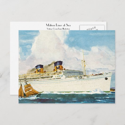 Matson Liner to Hawaii Briefkaart (Voorkant / Achterkant)