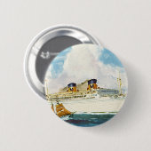 Matson Liner to Hawaii Ronde Button 5,7 Cm (Voorkant /achterkant)