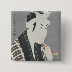 Matsumo Koshiro IV in de rol van Gorebei Vierkante Button 5,1 Cm