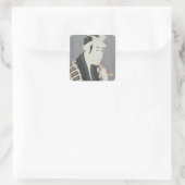Matsumo Koshiro IV in de rol van Gorebei Vierkante Sticker (Tas)