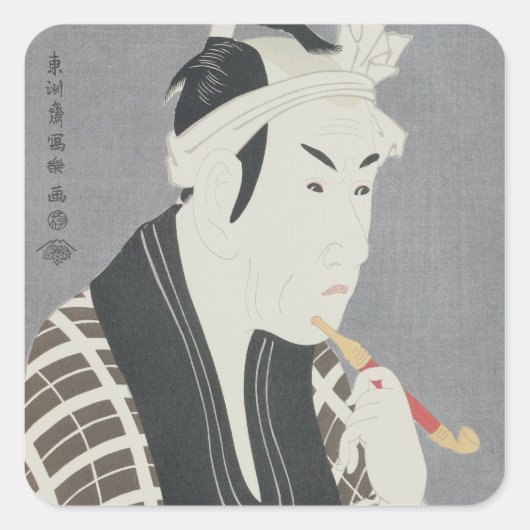 Matsumo Koshiro IV in de rol van Gorebei Vierkante Sticker (Voorkant)