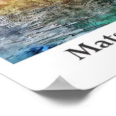 Matsumoto Castle Japan Travel Waterverf Sketch Poster (Hoek)