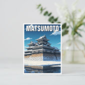 Matsumoto Castle Japan Winter Briefkaart (Staand voorkant)