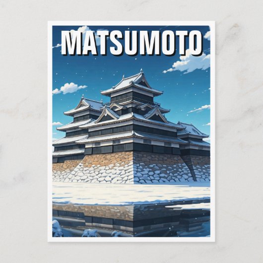 Matsumoto Castle Japan Winter Briefkaart (Voorkant)