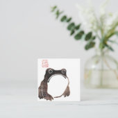 Matsumoto Hoji Frog Vierkante Visitekaartje (Staand voorkant)