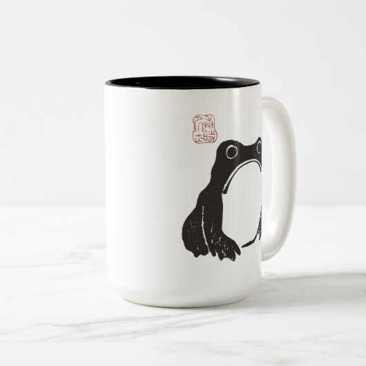 Matsumoto Hoji Funny Sad Grumpy Frog Mok (Voorkant rechts)