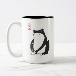 Matsumoto Hoji Kikker Sad Melancholy Japanse Artie Tweekleurige Koffiemok