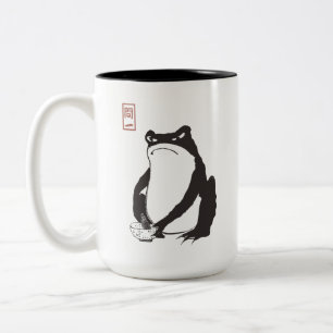 Matsumoto Hoji Kikker Sad Melancholy Japanse Artie Tweekleurige Koffiemok