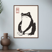 Matsumoto Hoji Sad Frog Schilderij Kunst Print