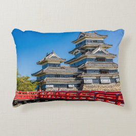 Matsumotokasteel en brug accent kussen