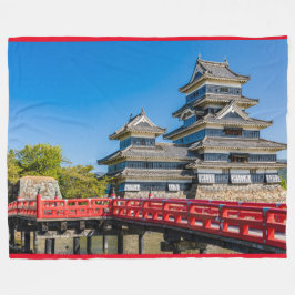 Matsumotokasteel en brug fleece deken