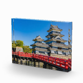 Matsumotokasteel en brug fotoblokken