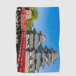 Matsumotokasteel en brug golfhanddoek